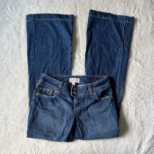 Vintage Y2K Abercrombie & Fitch Dark Wash Flare Women’s Low Rise Jeans
